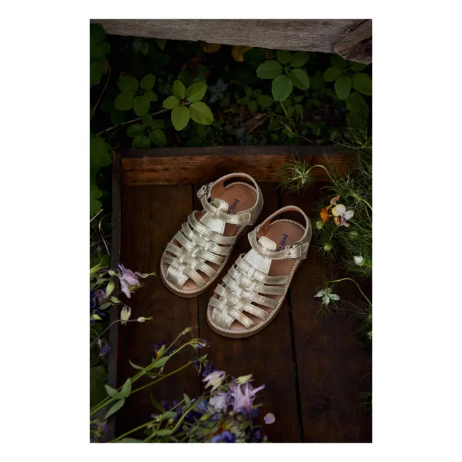 Sandales Tressées | Doré