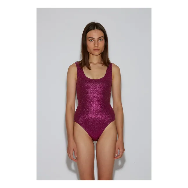 Pam Glitter 1-Piece Swimsuit | Fuchsia