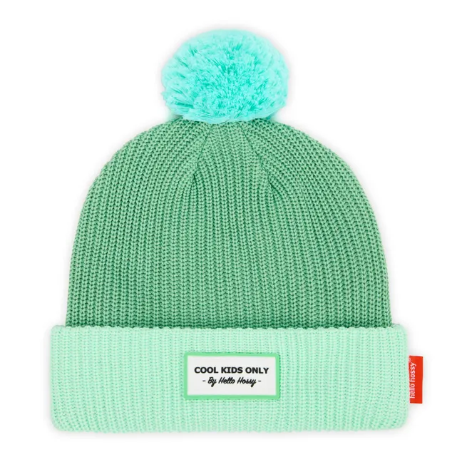 Colorblock organic cotton hat | Mint Green