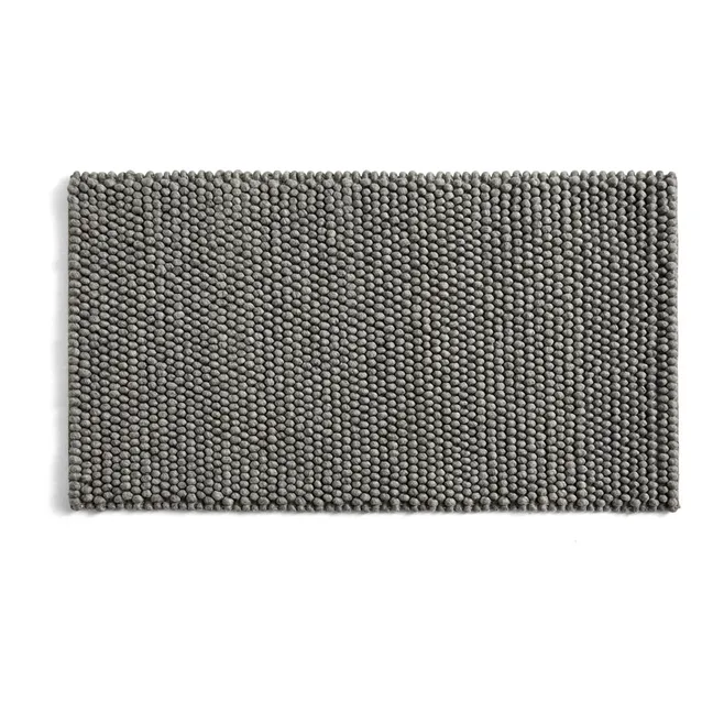 Teppich Peas aus Wolle handgewoben | Grau
