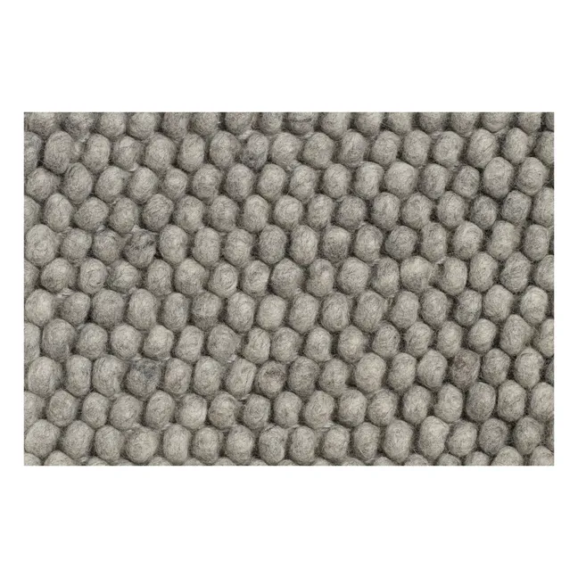 Teppich Peas aus Wolle handgewoben | Grau