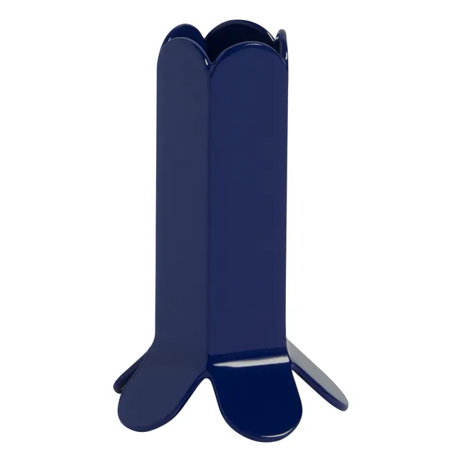 Bougeoir Arcs en acier inoxidable  | Bleu marine