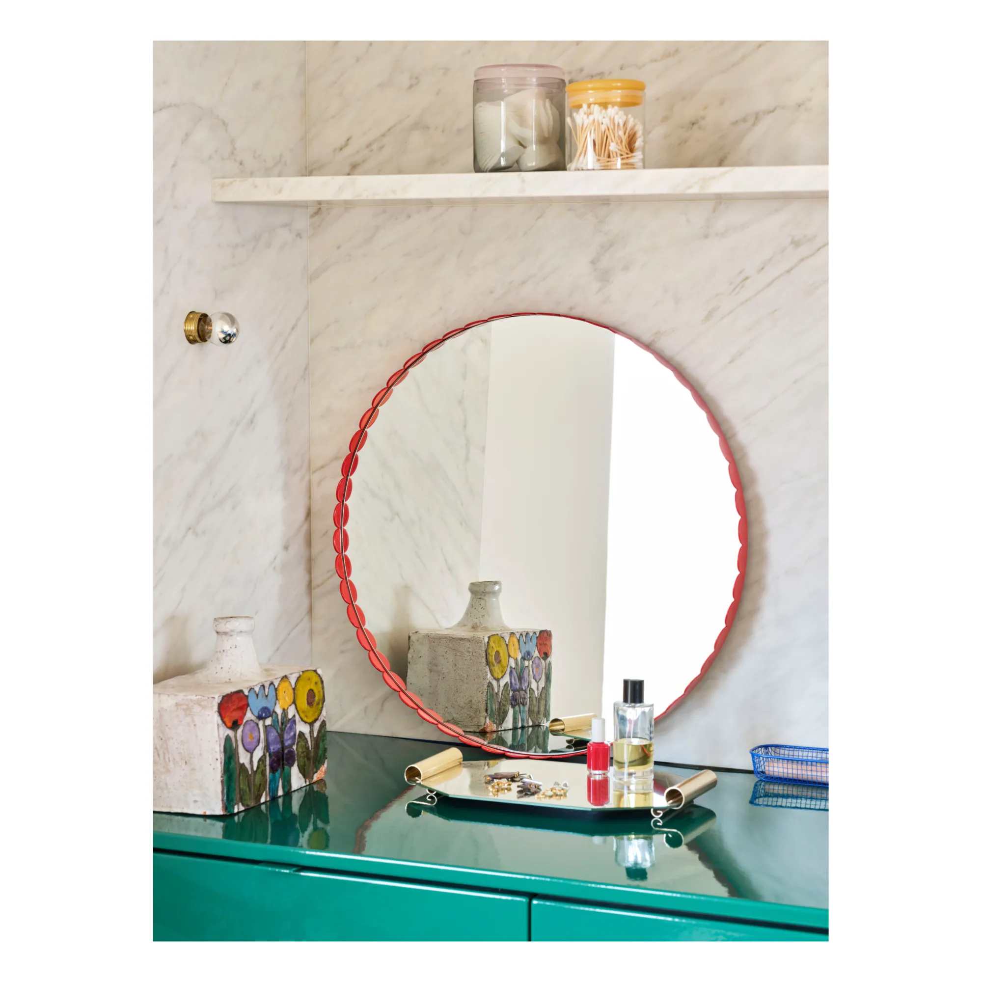 Miroir Arcs - Muller Van Severen | Rouge- Image produit n°1