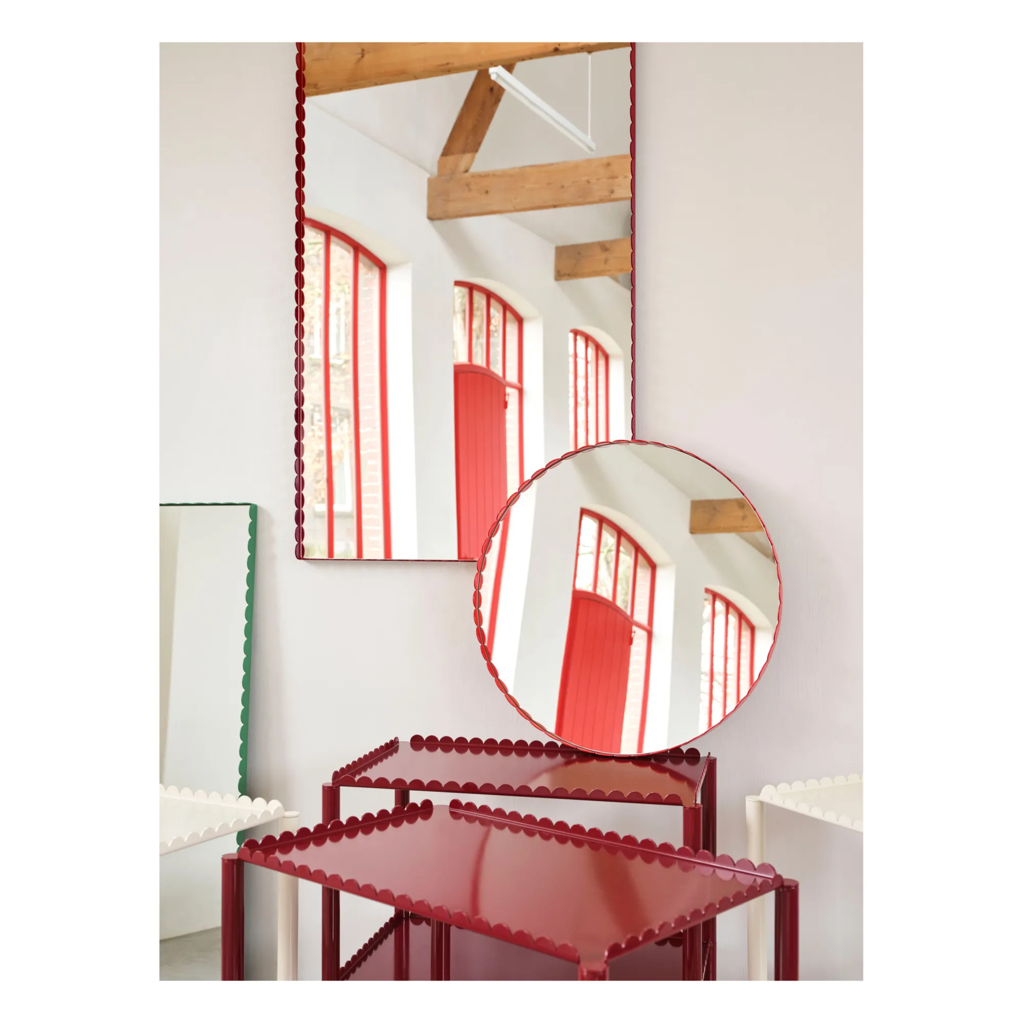 Miroir Arcs - Muller Van Severen | Rouge- Image produit n°2