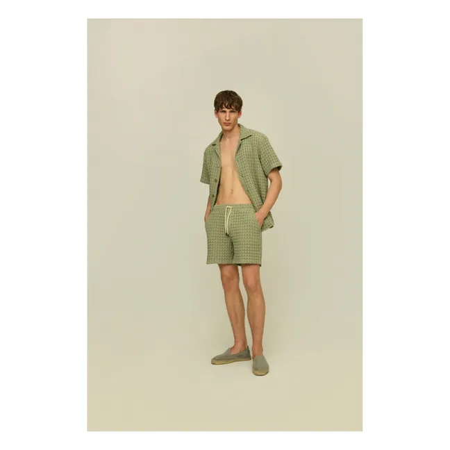 Pantalones cortos Porto Waffle | Verde oliva