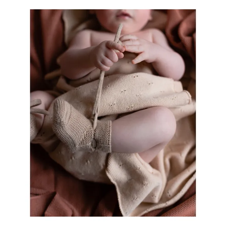 Pantofole in lana merino | Beige- Immagine del prodotto n°3