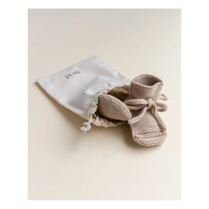 Pantofole in lana merino | Beige- Immagine del prodotto n°4