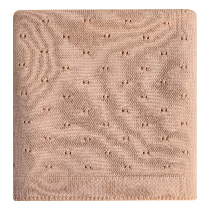 Hvid - Hvid - Couverture Bibi Pointelle Laine Mérinos