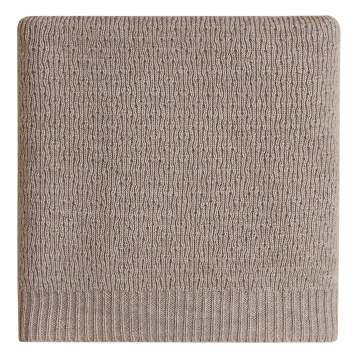 Dora Merino Wool Blanket | Beige- Product image n°0