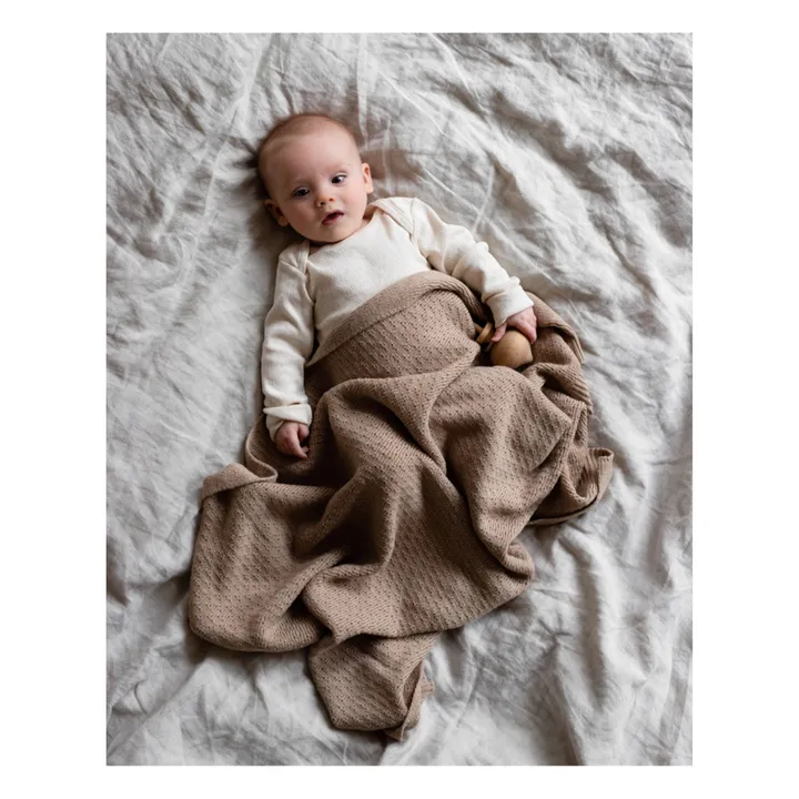 Dora Merino Wool Blanket | Beige- Product image n°1