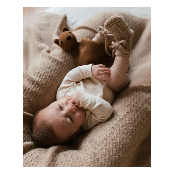 Dora Merino Wool Blanket | Beige- Product image n°4