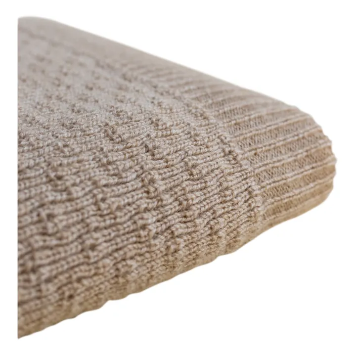 Dora Merino Wool Blanket | Beige- Product image n°7