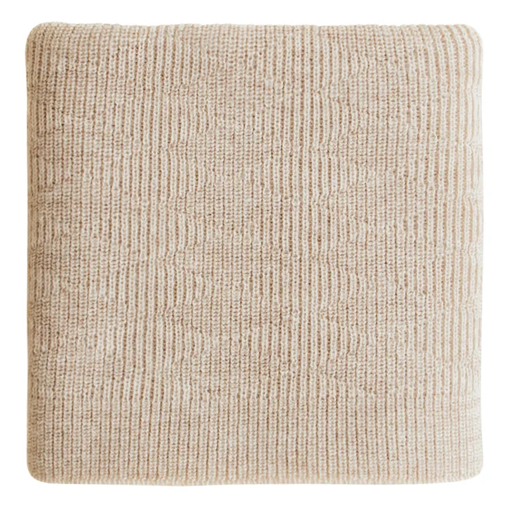Herbie Merino Lamb Wool Blanket | Beige- Product image n°0