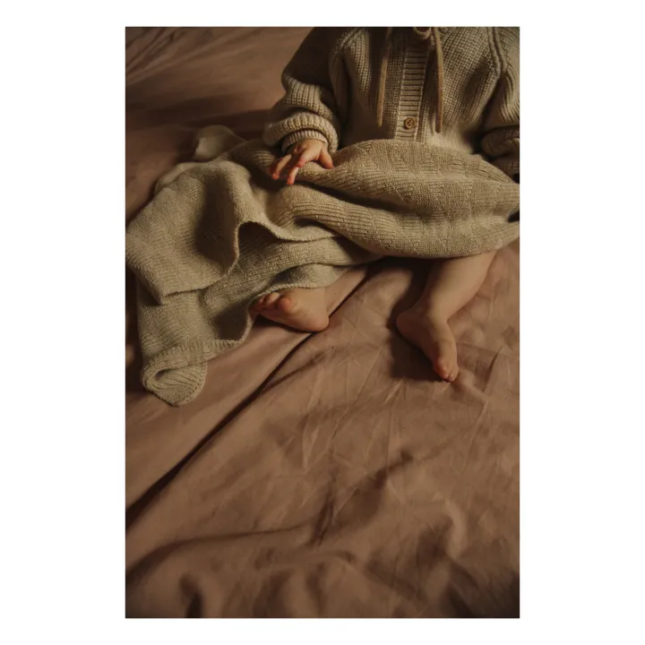 Herbie Merino Lamb Wool Blanket | Beige- Product image n°1