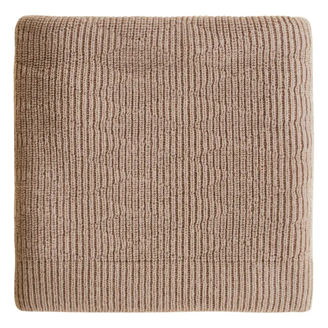 Herbie Merino Lamb Wool Blanket | Taupe brown