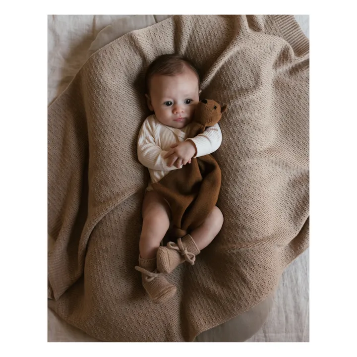 Teddy Tokki soft toy Merino wool | Chocolate- Product image n°3