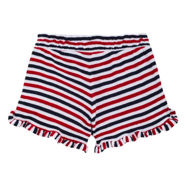 Gimy Striped Shorts | Red