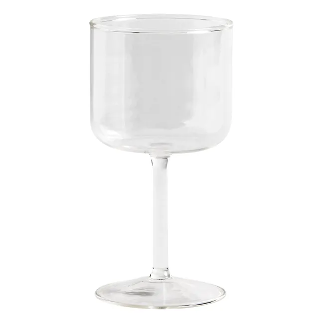 Bicchiere a calice con tinta in borosilicato - Set di 2 | Trasparente