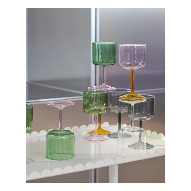 Stielglas Tint aus Borosilikatglas - 2er-Set | Transparent