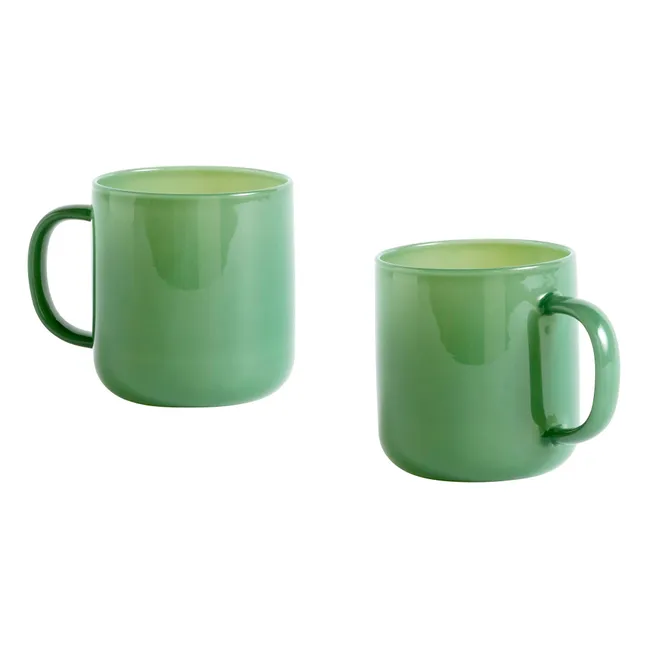 Mug in borosilicato - Set di 2 | Verde
