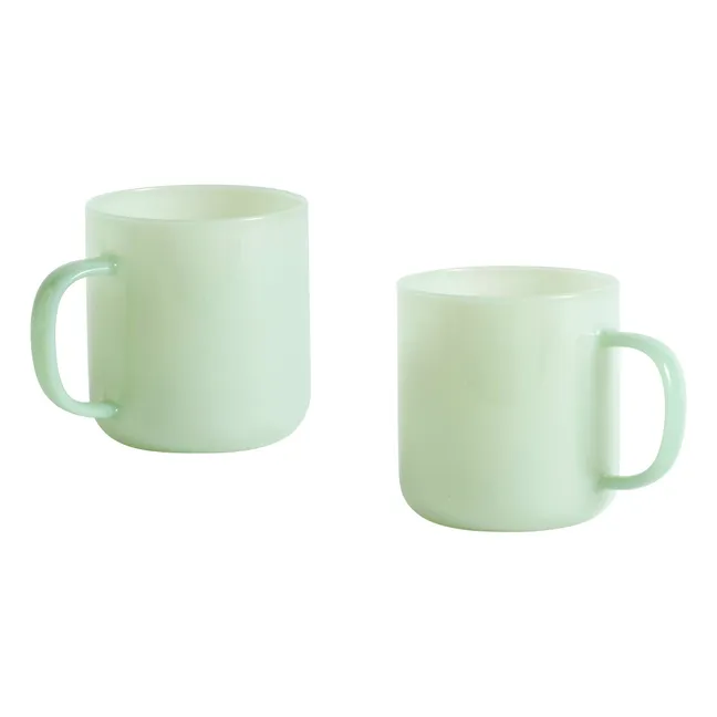 Mug in borosilicato - Set di 2 | Verde chiaro
