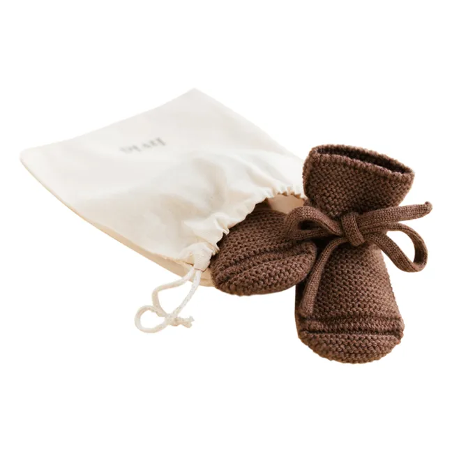 Merino Wool Slippers | Chocolate