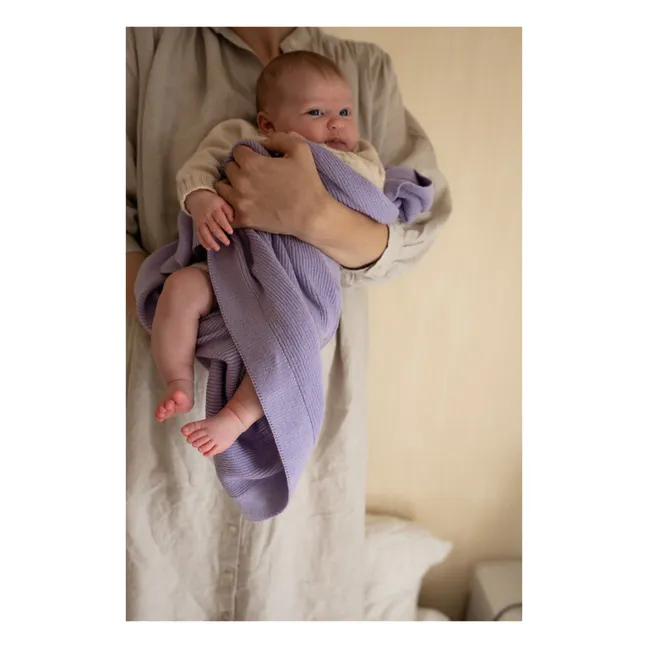 Couverture Gust Laine Mérinos | 	Lilas