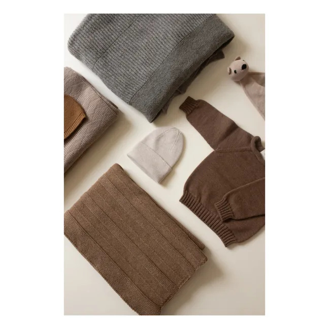 Holly Merino Wool Blanket | Chocolate