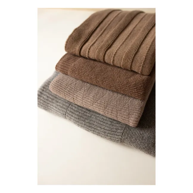 Holly Merino Wool Blanket | Chocolate