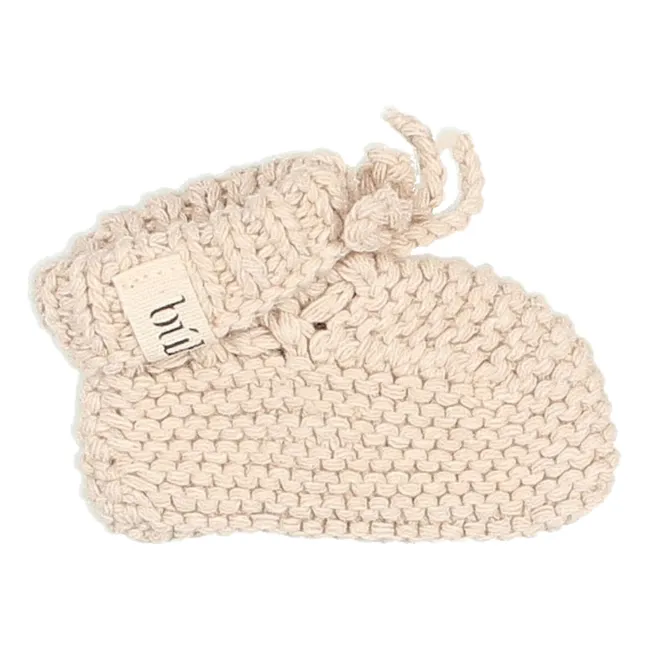 Knitted slippers | Pale pink