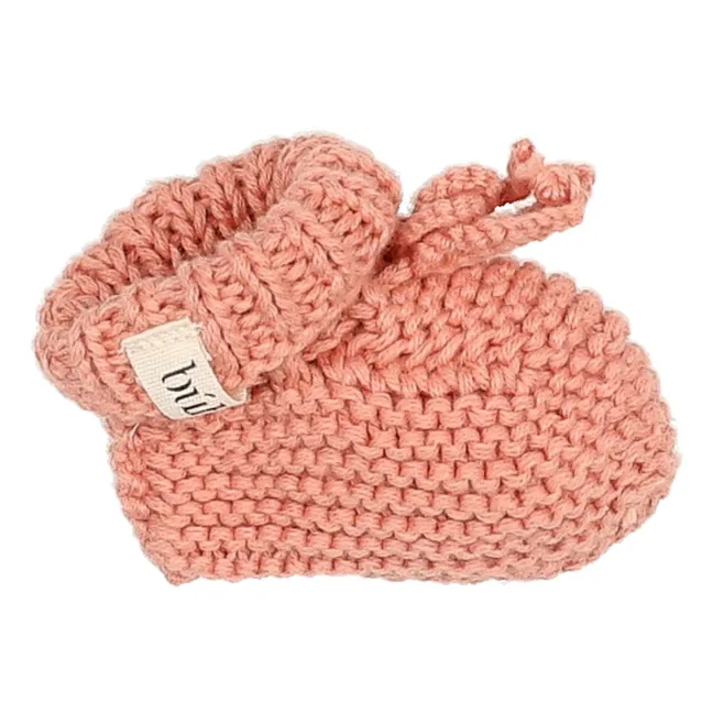 Knitted slippers | Terracotta