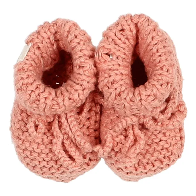 Knitted slippers | Terracotta