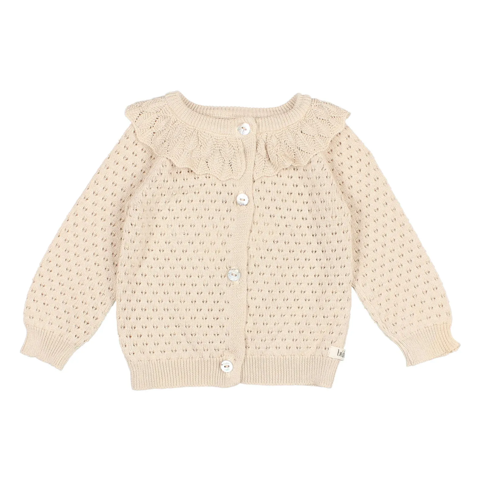 Búho - Gilet Bébé Fille - Coton Biologique - Sable - 24 mois