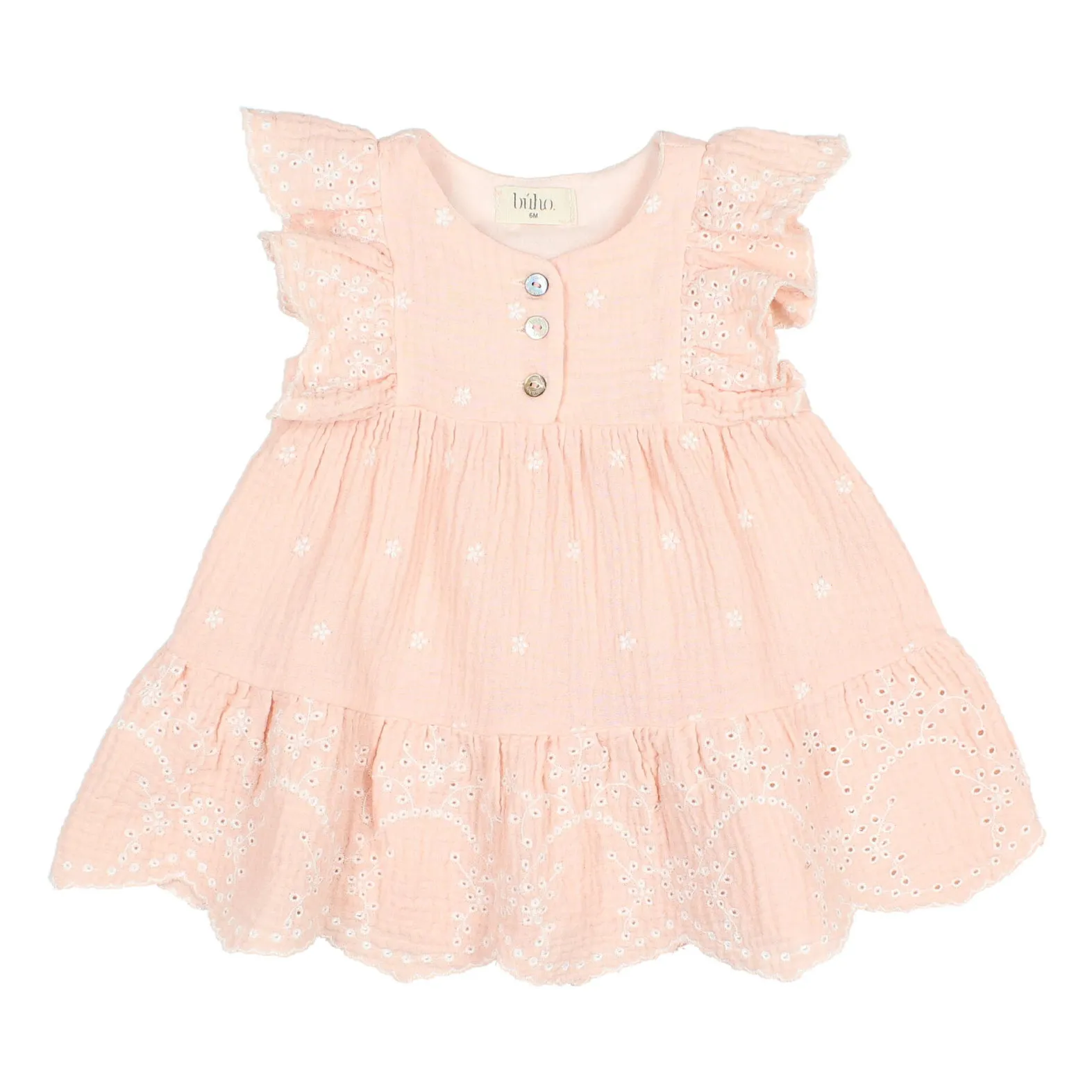 Búho - Bébé - Robe - 9 mois - Rose pâle