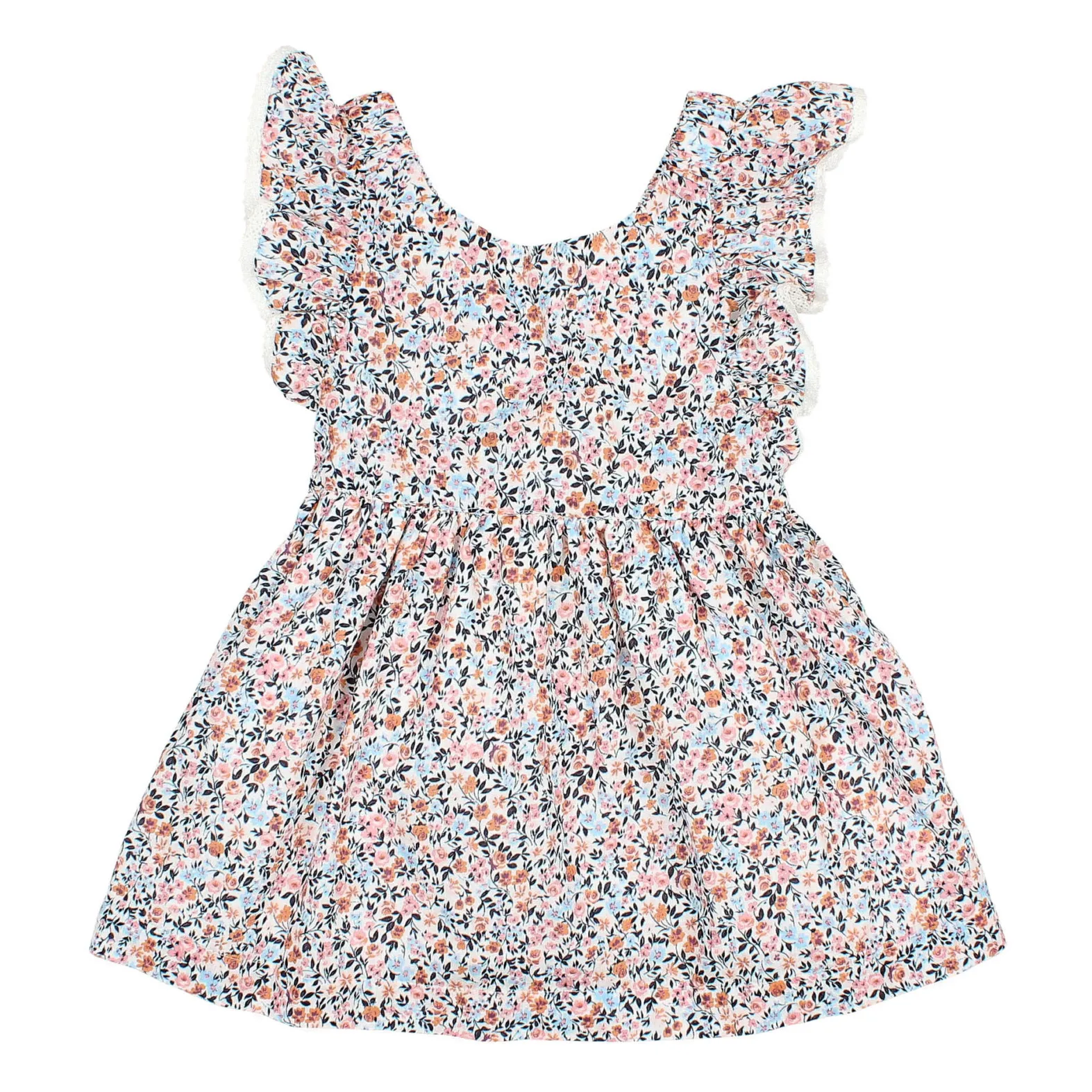 Búho Pink Bloom Floral Baby Dress