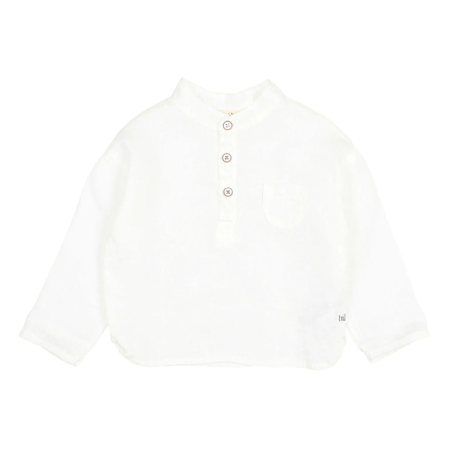 Búho White Kurta Pocket Linen