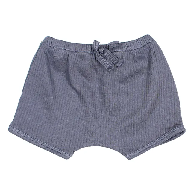 Pantalones cortos de punto elástico | Azul Marino
