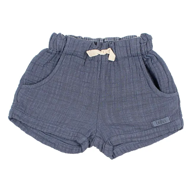 Pantalón corto de gasa para bebé | Azul Marino