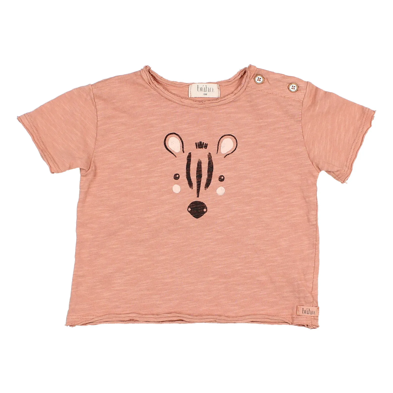Búho - T-shirt manches courtes femme - Coton biologique - Rose - 6 mois