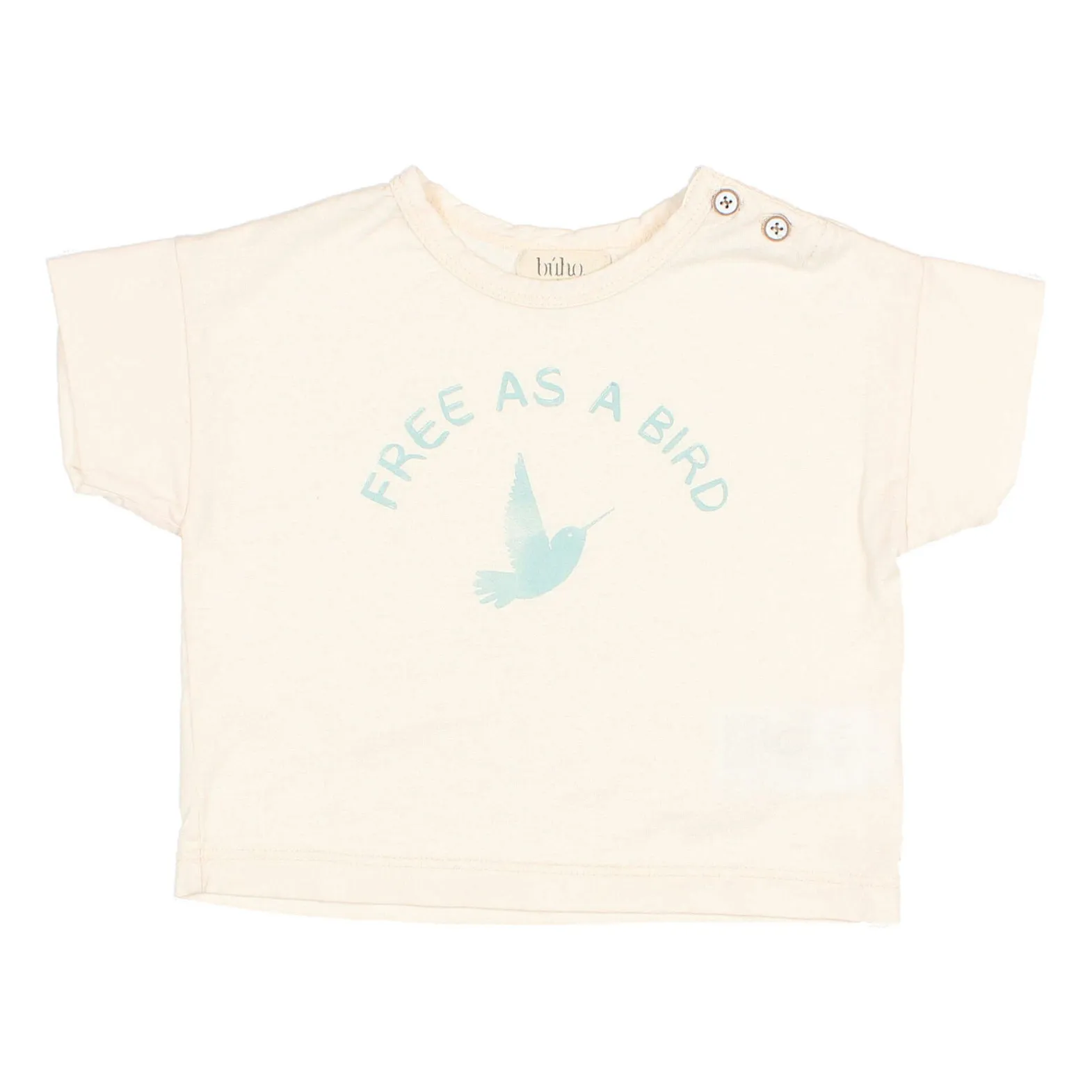 Búho - T-shirt manches courtes - Coton - 3 mois - Ecru
