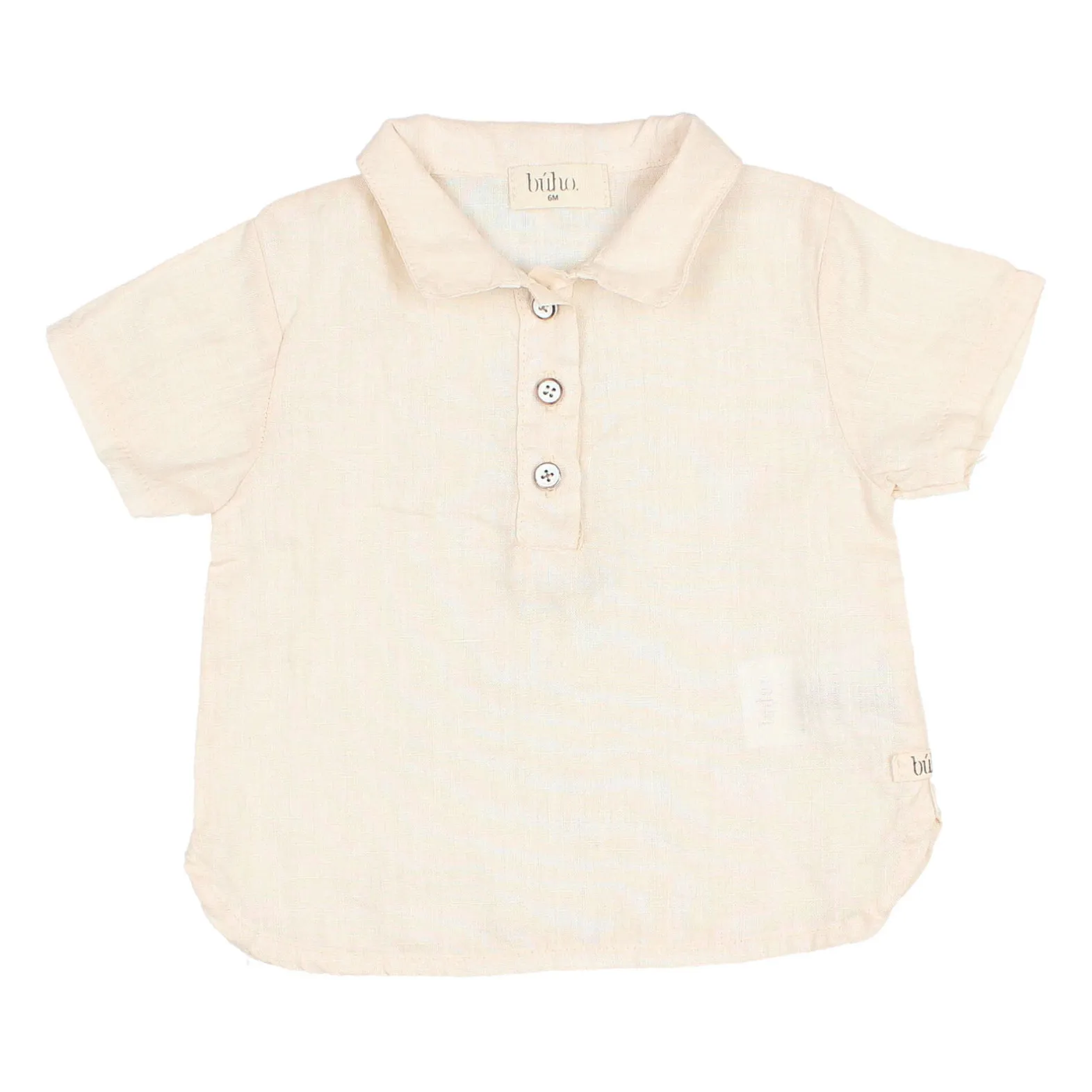 Búho Ecru Plain Linen Baby Kurta