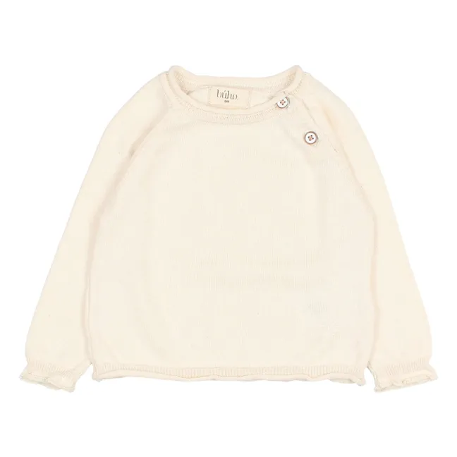 Organic cotton baby jumper | Ecru