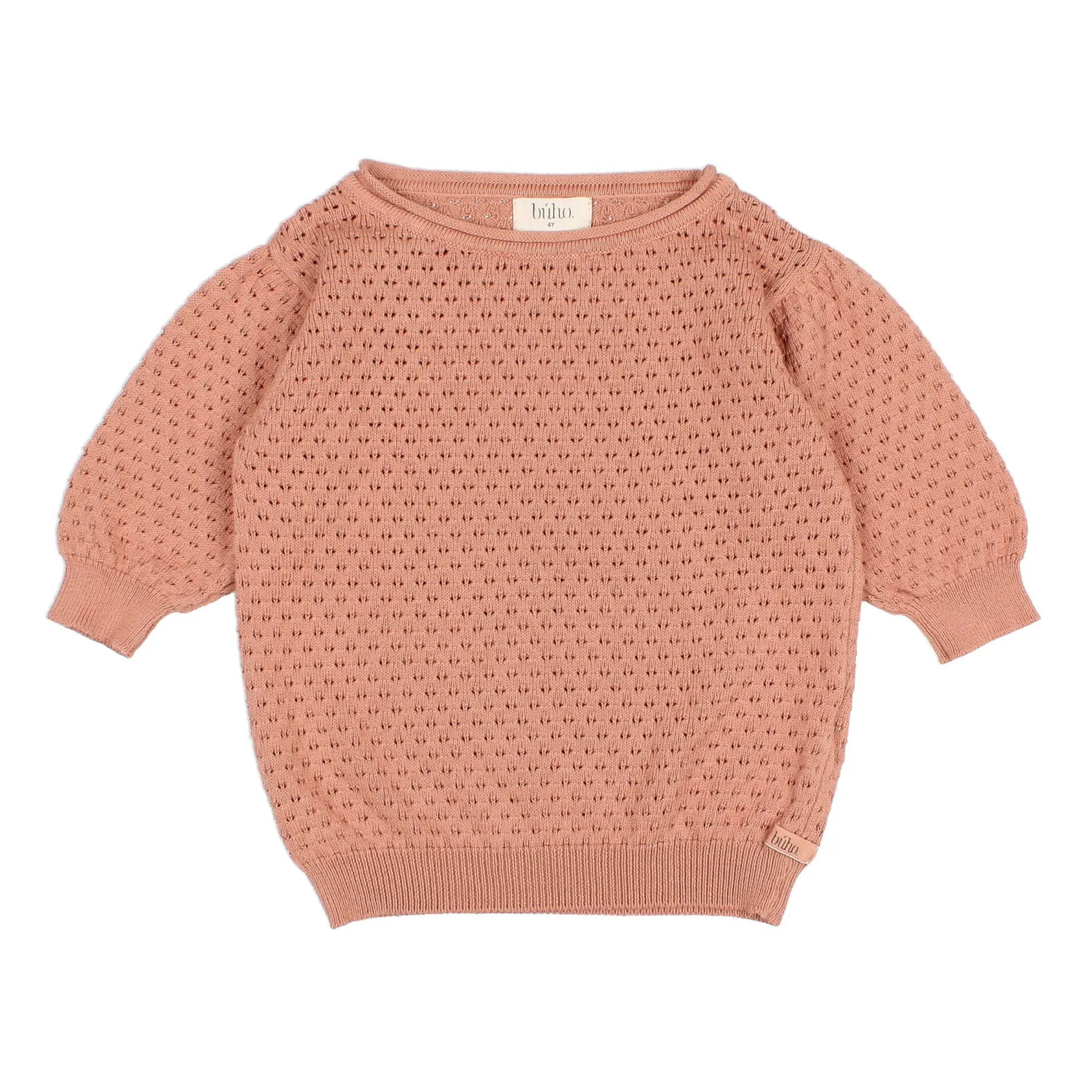 Búho Dusty Pink Boho Openwork Jumper