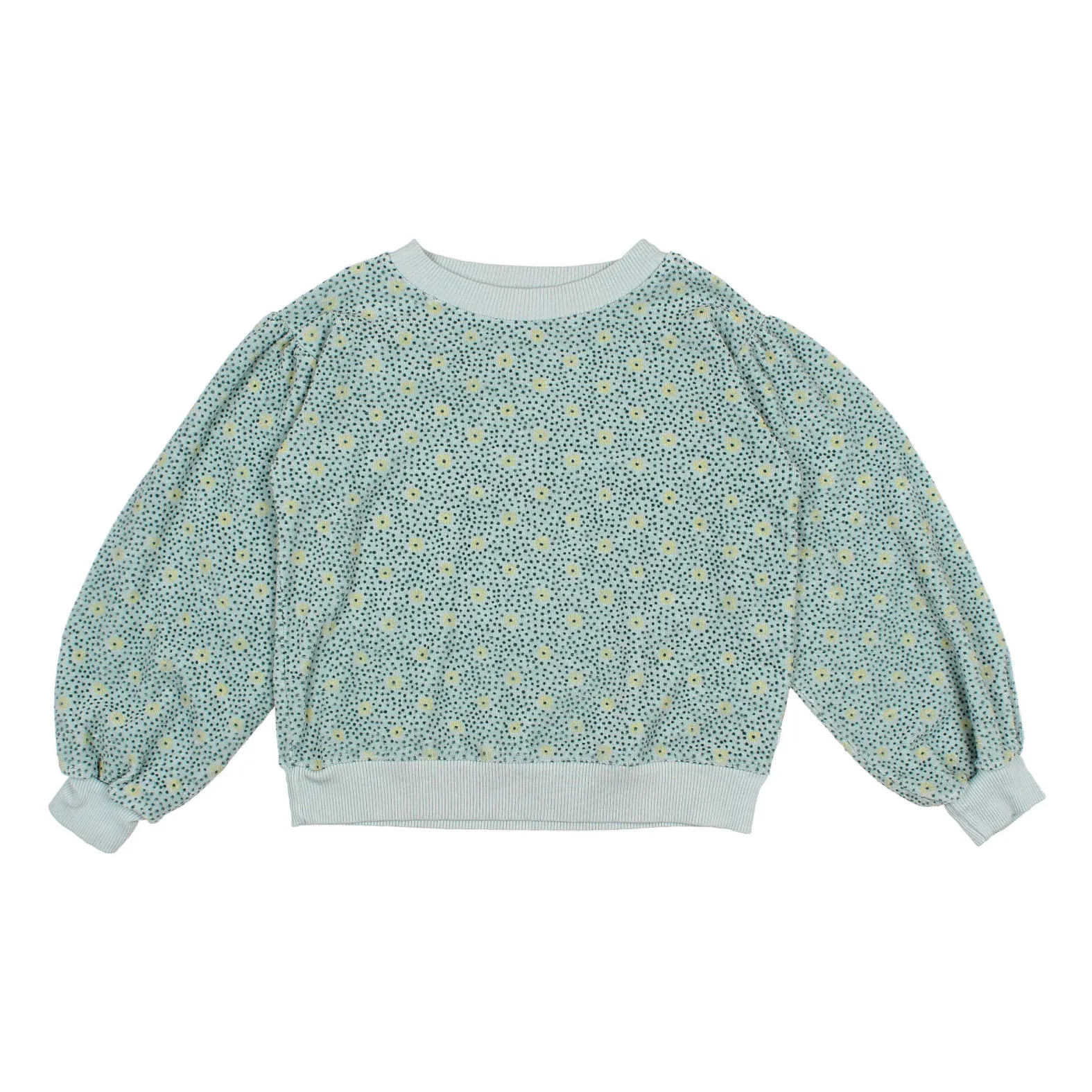 Búho - Sweat à col rond - Fille - Bleu Vert - 3 ans