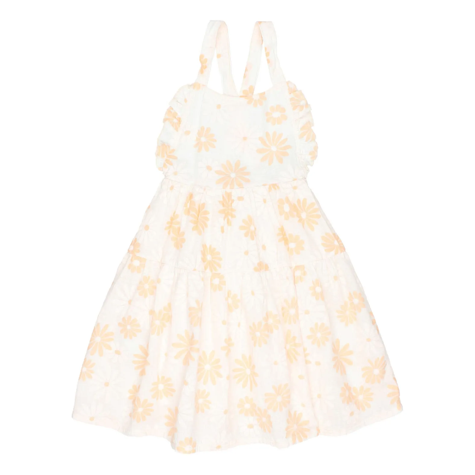 Búho White Daisy Cotton Gauze Dress