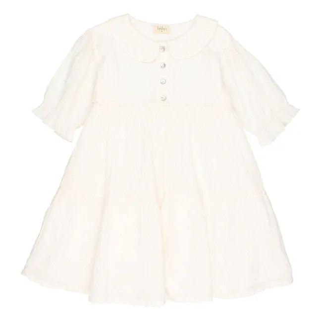 Plumetis Pailletée Dress | White
