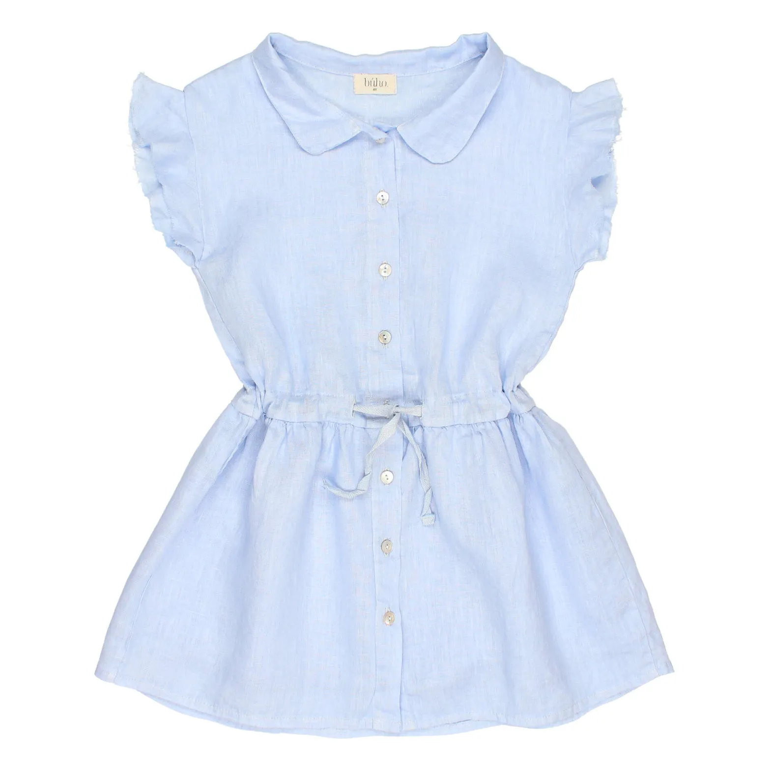 Búho - Robe - Taille 10 ans - Bleu Ciel - Lin