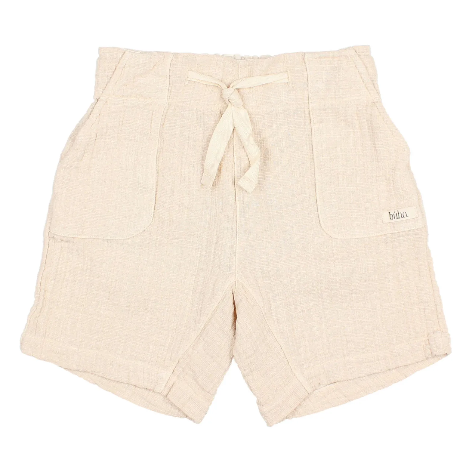 Búho Ecru Chiffon Bermuda Shorts