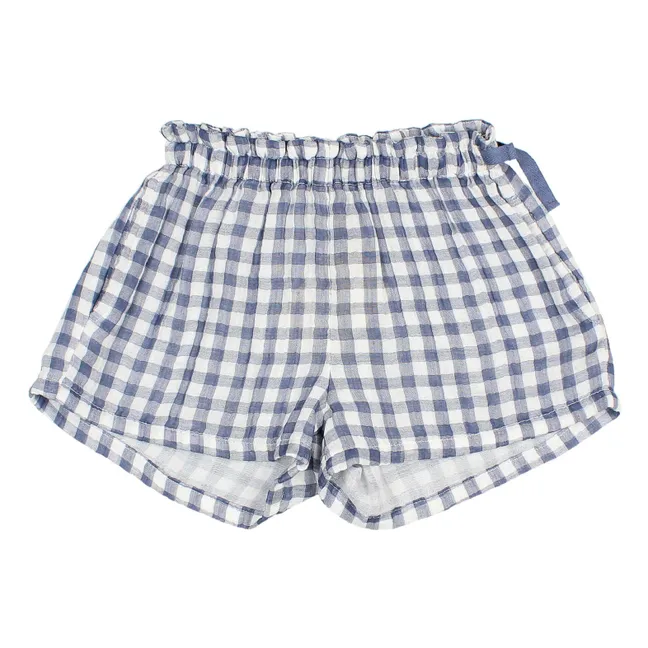Vichy Shorts Chiffon | Blau