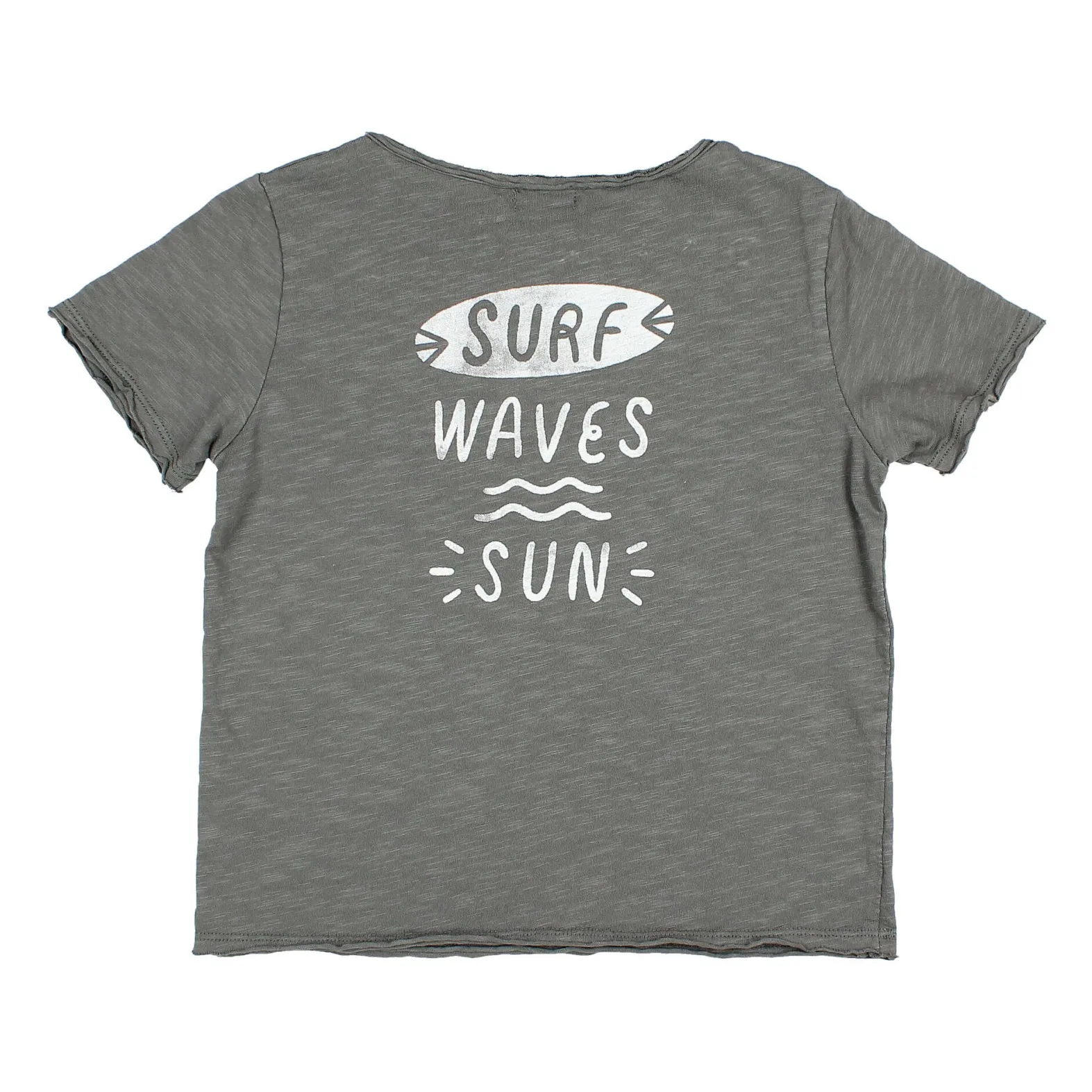 Búho Charcoal Grey Flamed Cotton Surf T-Shirt